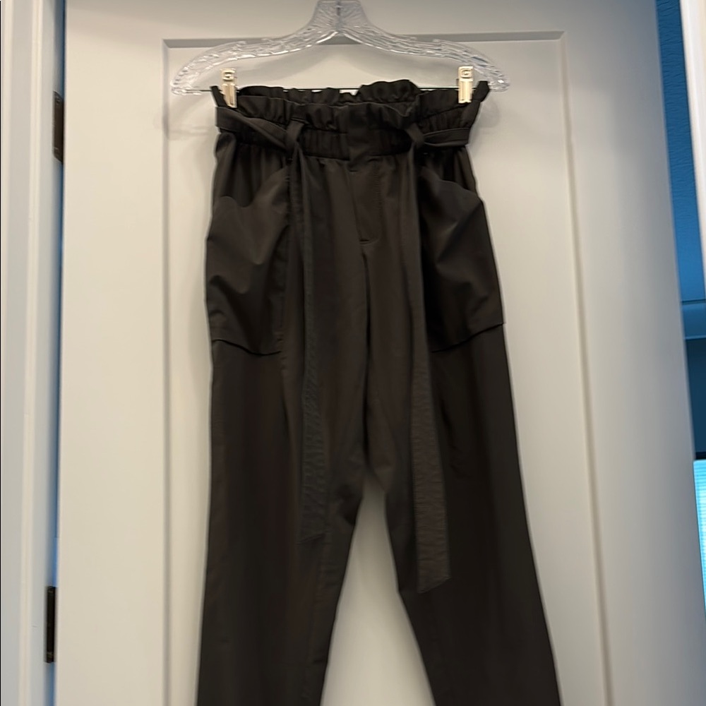 Athleta Black Paperbag Waist Trousers